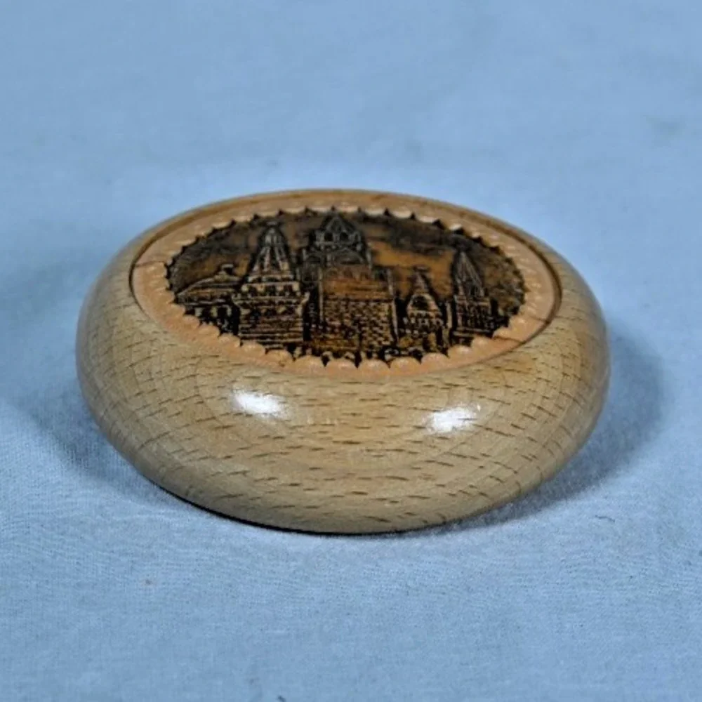 Mockba Moscow Russia Engraved Wood Palm Bottle Opener Vintage Bar Tool
